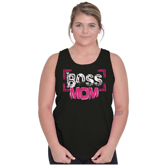 Boss Mom Funny Cute Mothers Day Tank Top Tee Shirt Women Brisco Brands S