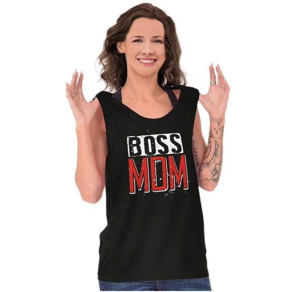 Boss Mom Funny Mothers Day Momma Tank Top Tee Shirt Women Brisco Brands S