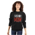 thumbnail image 1 of Boss Mom Funny Mothers Day Momma Women Plus Size Crewneck Sweatshirt Brisco Brands 2X, 1 of 5