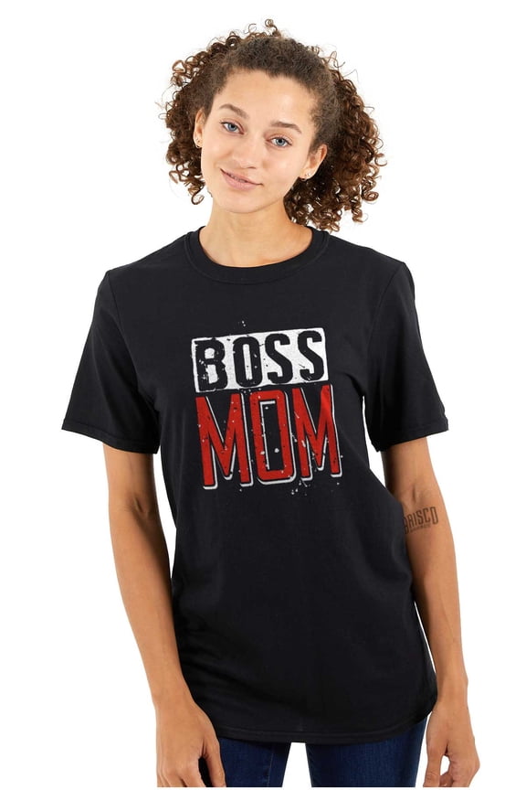 Boss Mom Funny Mothers Day Momma Women's Plus Size Graphic Tee Brisco Brands 3X