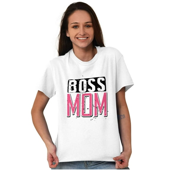 Boss Mom Funny Mothers Day Momma Women's Graphic T Shirt Tees Brisco Brands L