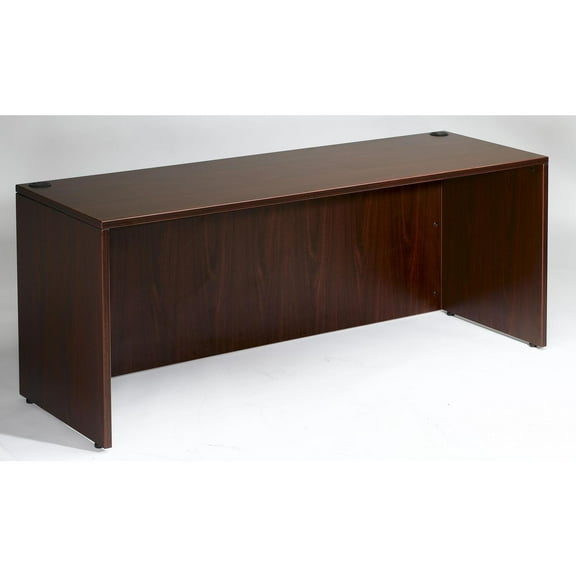 Boss Office Products N101-M Boss Office Products Desk Shell 71 in. W X 36 in. D Mahogany