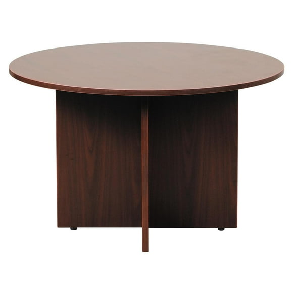 Boss Office Products N123-M Boss Office Products 47 in. Round Table Mahogany
