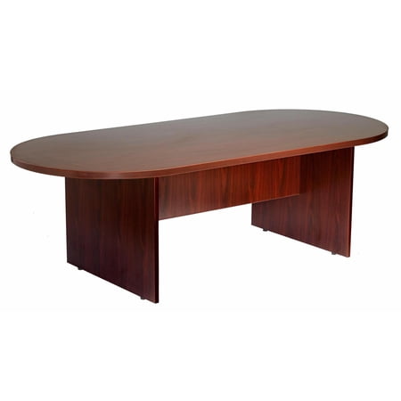 Boss Office Products N136-M Boss Office Products 95W X 47D Race Track Conference Table, Mahogany