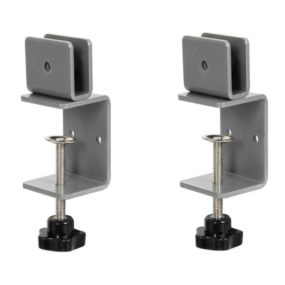 Boss NP02 2 Carton Bracket & Hardware Desk Clamp Panel for Plexiglass - 2 Pieces