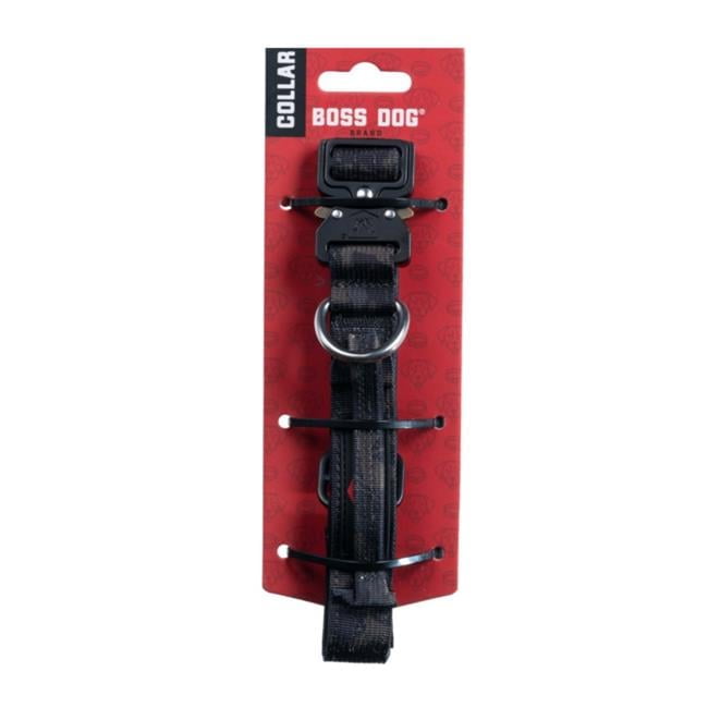 Boss Dog ProSeries Heavy Duty Dog Collar, Neoprene Lined, Black Camo, Small