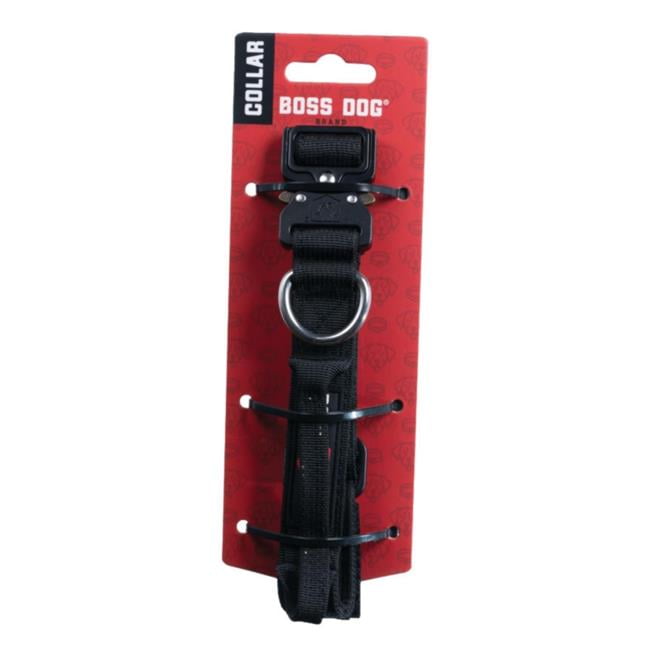 Boss Dog Tactical Collar, Black, Small