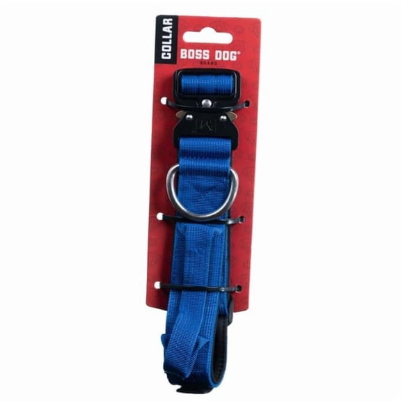 Boss Dog Tactical Collar, Blue, Medium