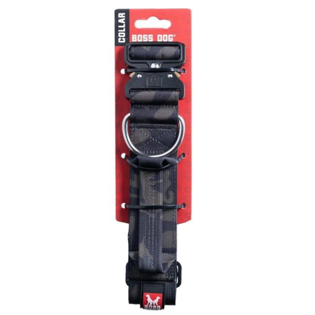 Boss Dog ProSeries Heavy Duty Dog Collar, Neoprene Lined,, Black Camo, Large