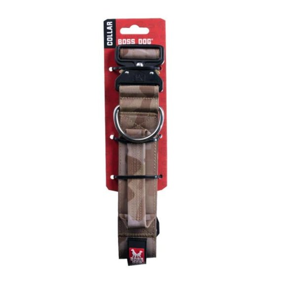 Boss Dog Tactical Collar, Tan Camo, Large