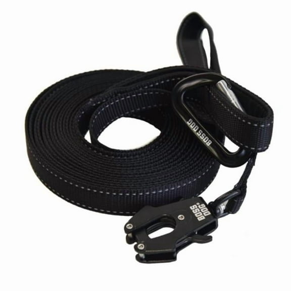 Boss Dog Tactical Nylon Tracking Leash, Black, 20 FT