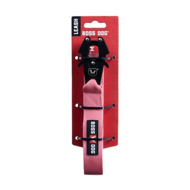 Boss Dog  Heavy Duty, Neoprene Padded Leash with Traffic Handle, Pink, 4 FT