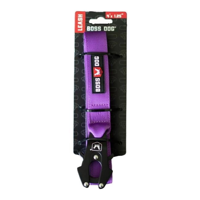 Boss Nation 850036272762 4 ft. Dog Tactical Dog Leash, Purple