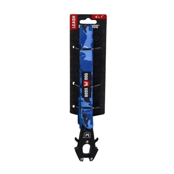 Boss Nation 850030579317 6 ft. Dog Tactical Dog Leash, Blue Camo