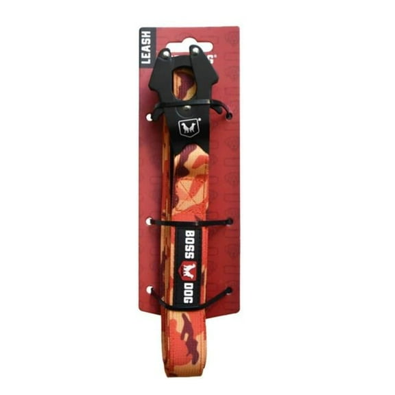 Boss Dog Tactical Leash, Orange Camo, 6 FT