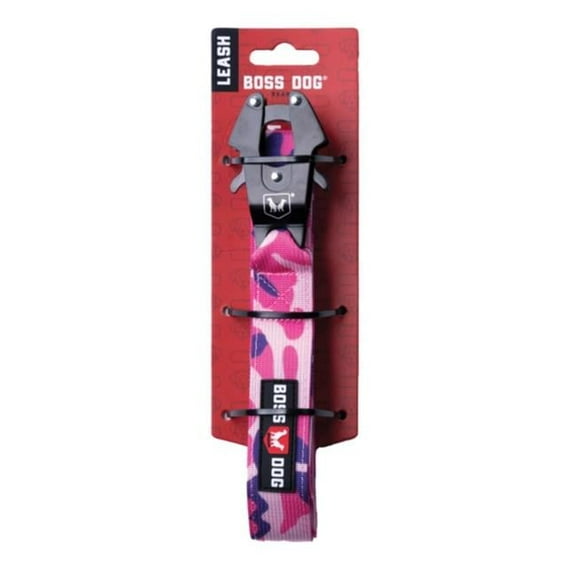 Boss Nation 850010391533 6 ft. Dog Tactical Dog Leash, Pink Camo