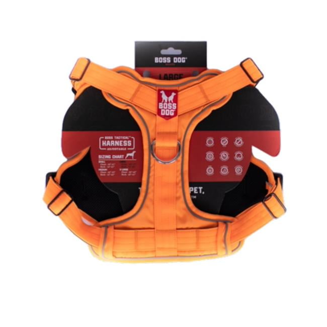 Boss Dog ProSeries Dog Harness No Pull Padded Reflective Durable  Hunter Orange, XL