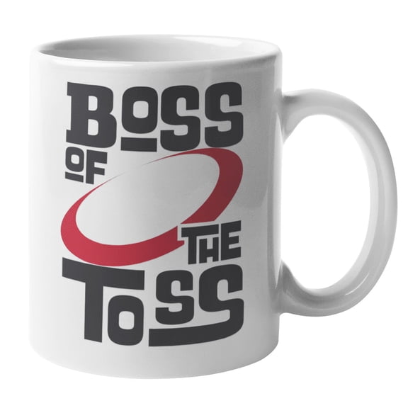 Boss Of The Toss. Novelty Cornhole Themed Coffee & Tea Mug (11oz)