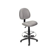 Boss Office Products Tweed Contoured Rolling Drafting Stool, Gray