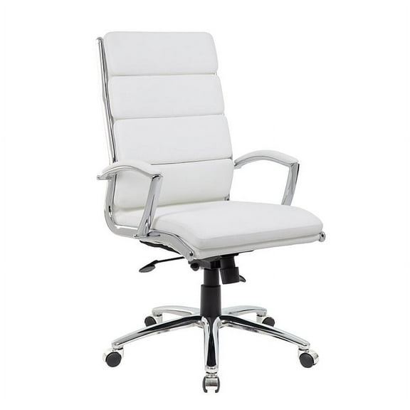 Boss Office Products Executive CaressoftPlus Chair with Metal Chrome Finish