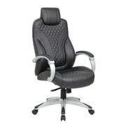 Boss Office Products Executive Hinged Arm Chair in Black