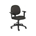 thumbnail image 1 of Boss Office Products Fabric Upholstered Wide Seat Office Swivel Chair with Arms in Black, 1 of 9