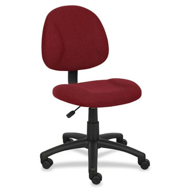 Boss Office Products B315-BY Beyond Basics Adjustable Office Task Chair without Arms, Burgundy