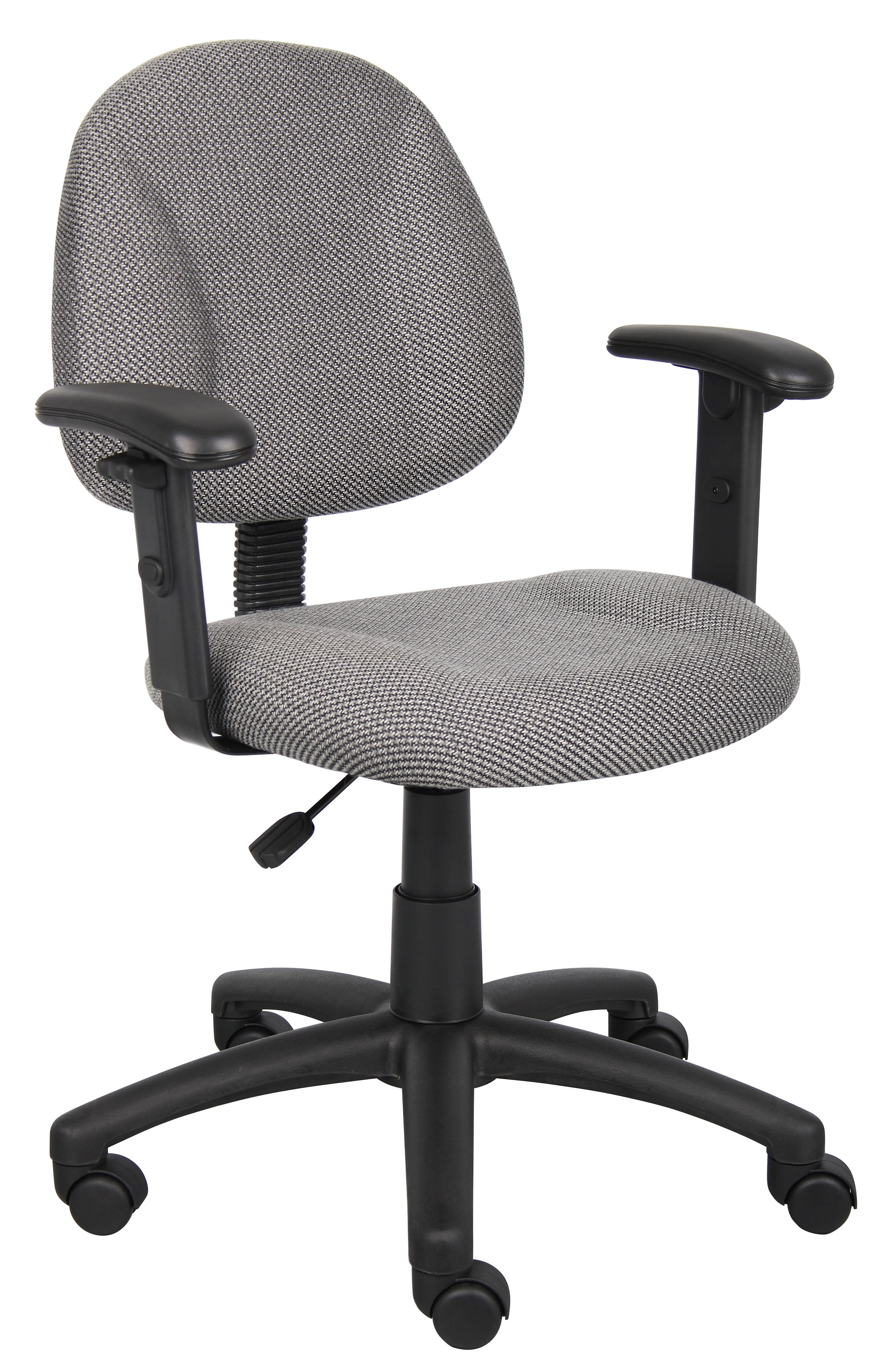 Boss Office Products Diamond Task Chair Antimicrobial Vinyl with Adjustable Arms Black