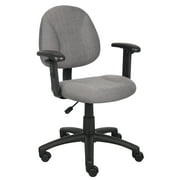 Boss Office Products B316-GY Beyond Basics Adjustable Office Task Chair with Adjustable Arms, Grey