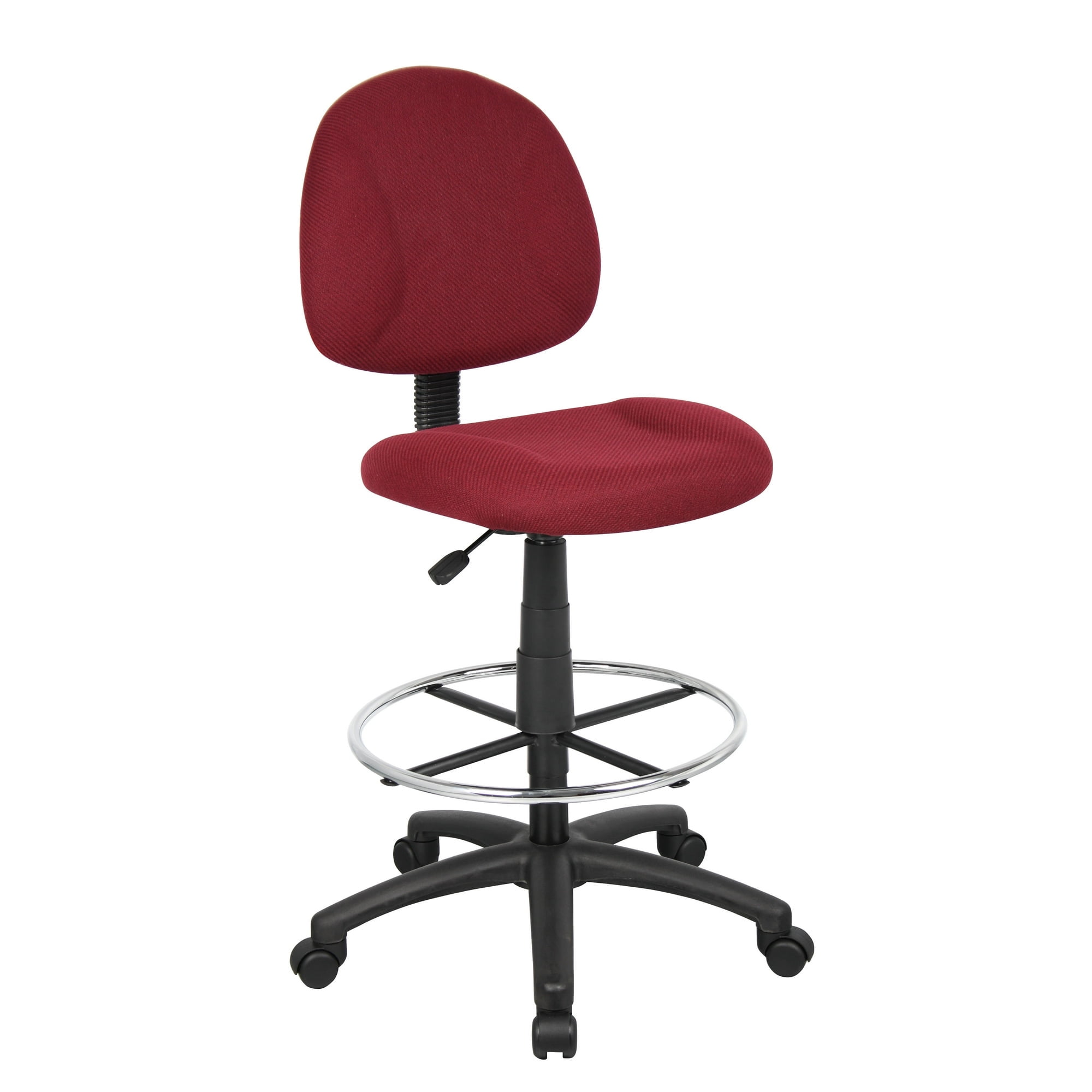 Boss Office Products Sit-Stand Adjustable Desk Chair, Burgundy Red