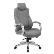 Boss Office Products X-Series Transitional Grey Executive Hinged Arm Chair
