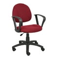 thumbnail image 1 of Boss Office Products Mid Back Ergonomic Fabric Office Swivel Chair With Arms in Burgundy, 1 of 6