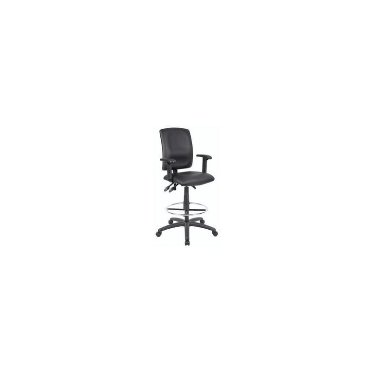 White leather drafting chair sales