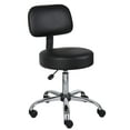 thumbnail image 1 of Boss Office Products Antimicrobial Vinyl Medical Stool with Back Cushion, Black, 1 of 8
