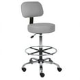 thumbnail image 1 of Boss Office Products Antimicrobial Vinyl Mid-Back Medical/Drafting Stool, Grey, 1 of 9