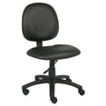 thumbnail image 1 of Boss Office Products Armless Vinyl Diamond Task Chair with Casters, Black, 1 of 13
