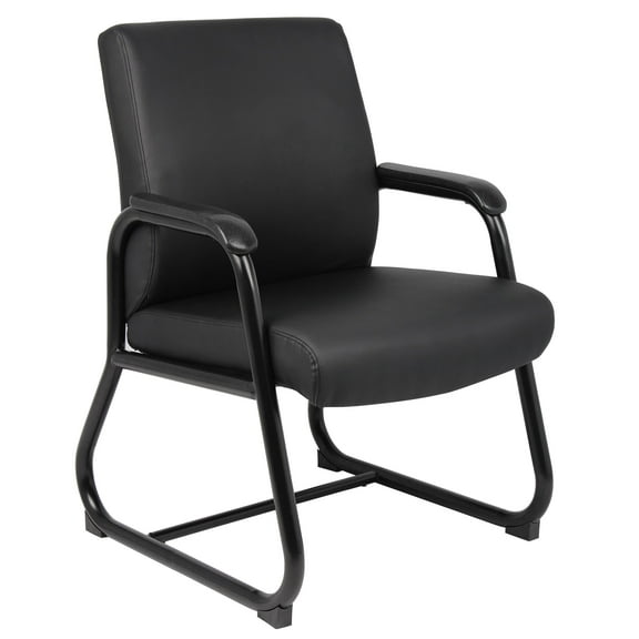 Boss Office Products Big and Tall B709 Executive Guest Reception Waiting Room Chair, Black
