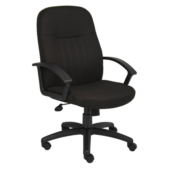 Boss Office Products Black Mid Back Managers Office Chair