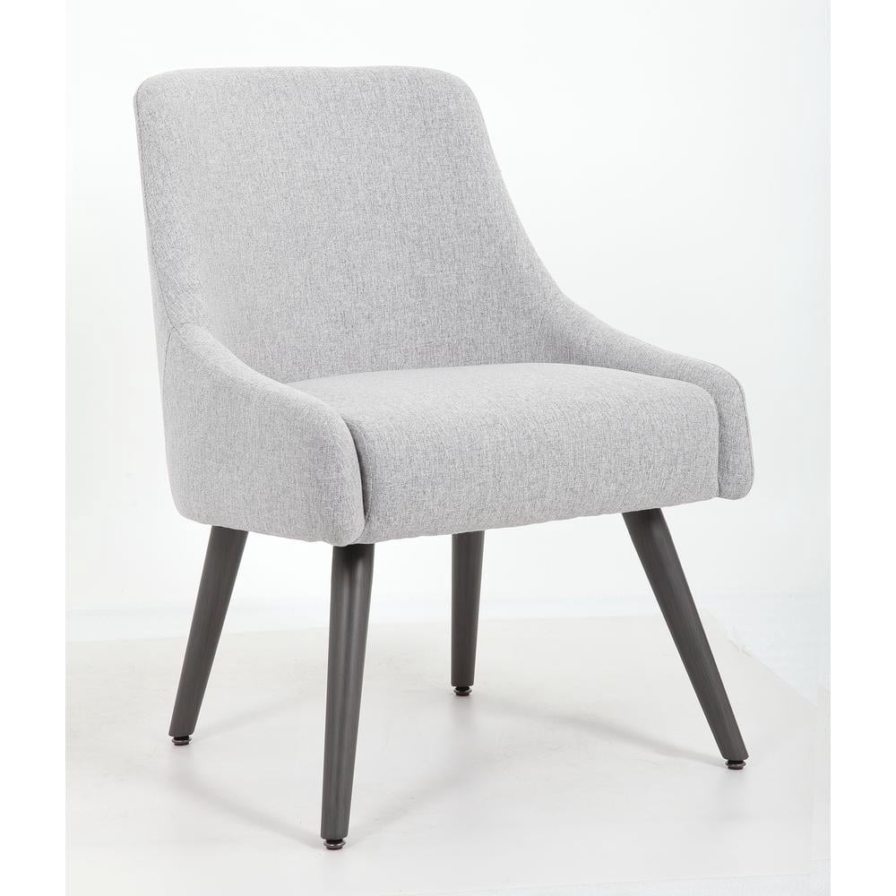 Boss Office Products Boyle Poly-Linen Weave Guest Chair with Metal Legs, Grey