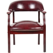 Boss Office Products Burgundy Ivy League Executive Captains Chair