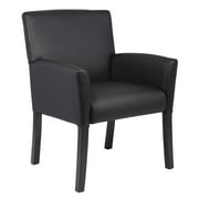 Boss Office Products Executive Box Arm Office Chair with Mahogany Base
