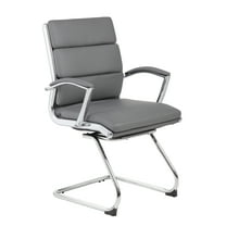 Boss Office Products Executive CaressoftPlus Chair with Metal Chrome Finish - Guest Reception Waiting Room Chair