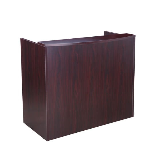 Boss Office Products Holland Series Reception Desk, Mahogany