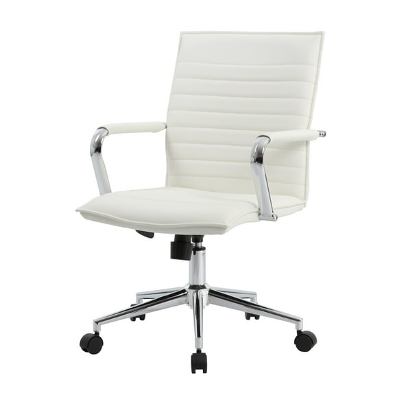 Boss Office Products Hospitality Task Chair with Arms and Casters, White