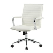 Boss Office Products Hospitality Task Chair with Arms and Casters, White