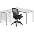 thumbnail image 1 of Boss Office Products L Desk with Return and (1) Pedestal, 71" x 30" Desk Top (ea), White, 1 of 2