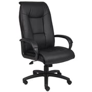 Boss Office Products LeatherPlus Spring Tilt Office Chair in Black