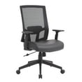 thumbnail image 1 of Boss Office Products Mesh Back Vinyl Task Chair with Synchro-Tilt, Black, 1 of 9