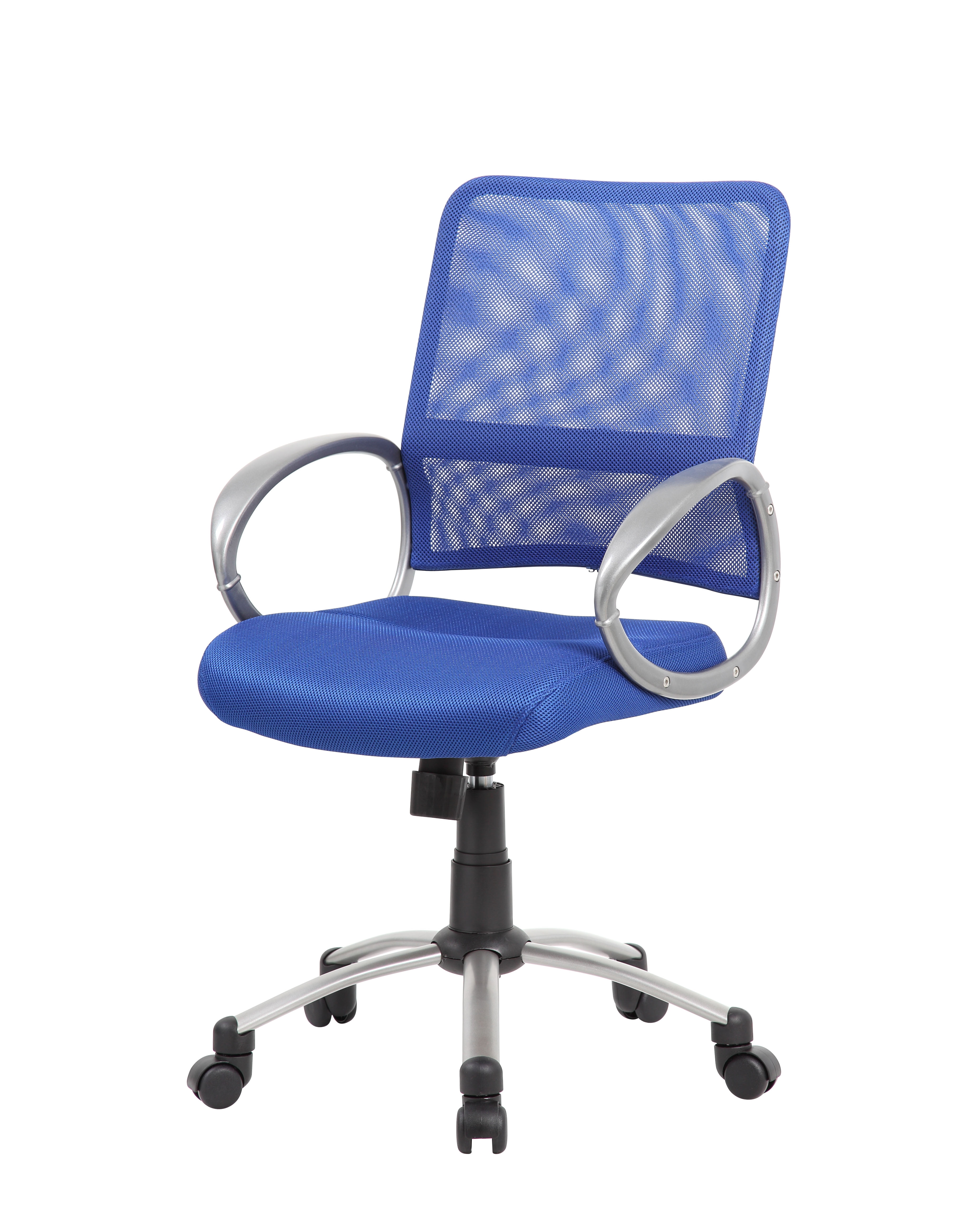 Boss Office Products Mesh Back W/ Pewter Finish Guest Chair, Multiple