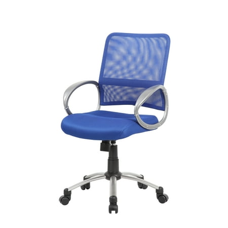 Boss Office Products Mesh Back W/ Pewter Finish Guest Chair, Multiple Colors